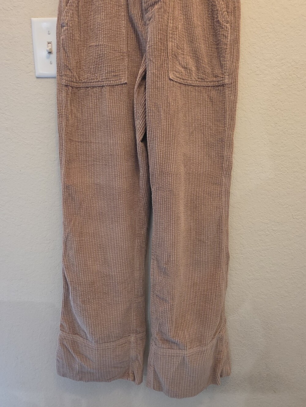 NWT Aerie Corduroy Jumpsuit Womens Small Tan Button Front Retro Style Streetwear - Picture 7 of 9